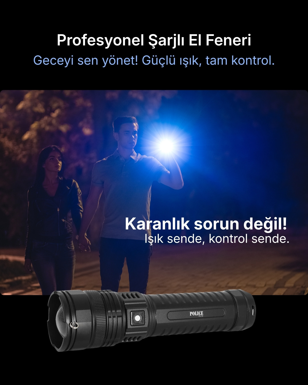 Yüksek Kaliteli P50 Led Teknolojisine sahip El Feneri Satın Al