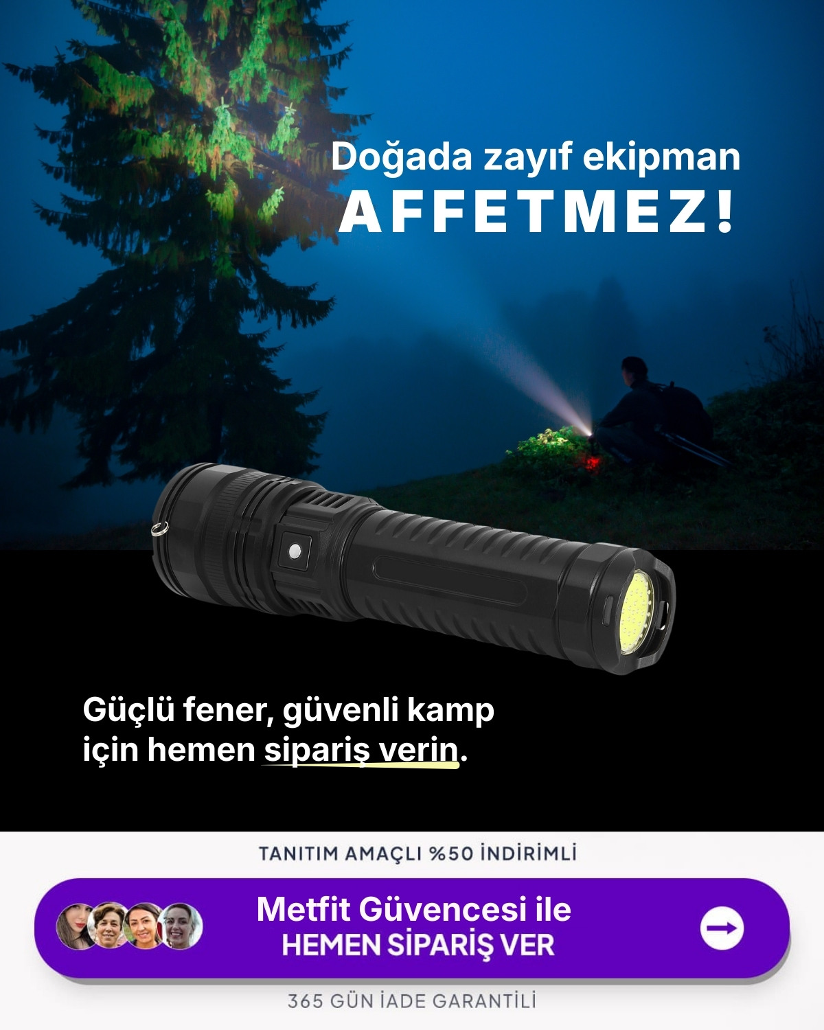 Yüksek Kaliteli P50 Led Teknolojisine sahip El Feneri Satın Al